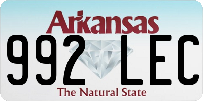 AR license plate 992LEC