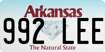 AR license plate 992LEE