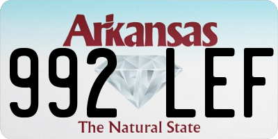 AR license plate 992LEF