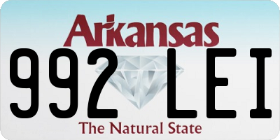 AR license plate 992LEI