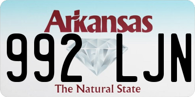 AR license plate 992LJN