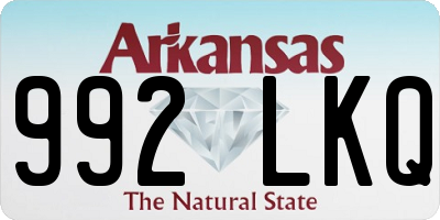 AR license plate 992LKQ