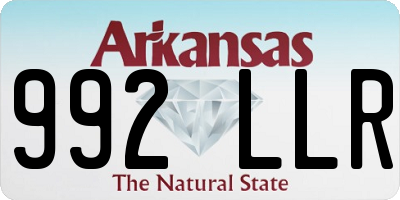 AR license plate 992LLR