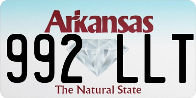 AR license plate 992LLT