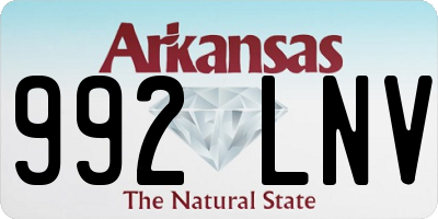 AR license plate 992LNV
