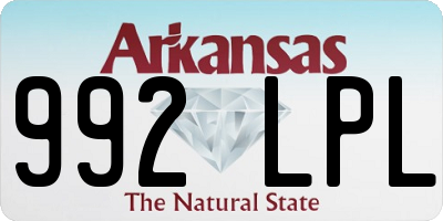 AR license plate 992LPL