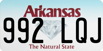 AR license plate 992LQJ