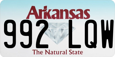 AR license plate 992LQW