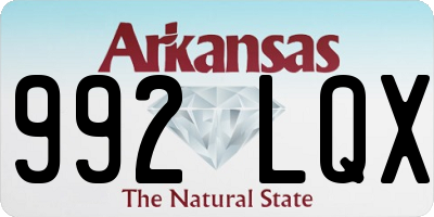 AR license plate 992LQX