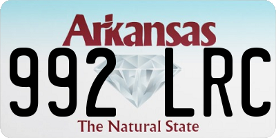 AR license plate 992LRC