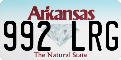 AR license plate 992LRG