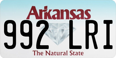 AR license plate 992LRI