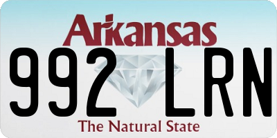 AR license plate 992LRN