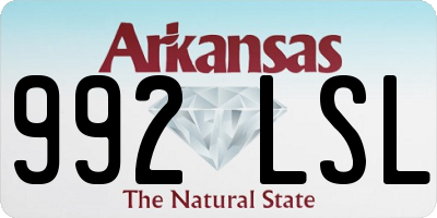 AR license plate 992LSL