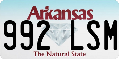 AR license plate 992LSM