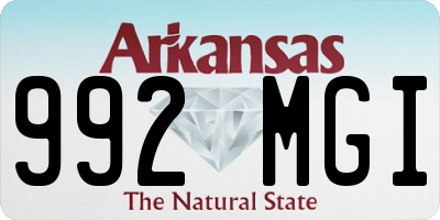 AR license plate 992MGI