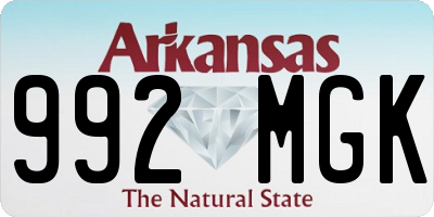 AR license plate 992MGK