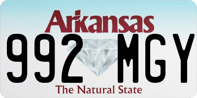 AR license plate 992MGY