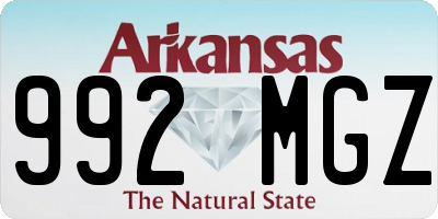 AR license plate 992MGZ