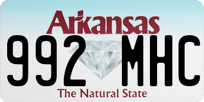 AR license plate 992MHC
