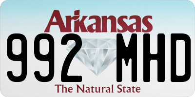 AR license plate 992MHD