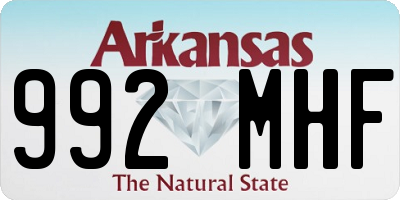 AR license plate 992MHF