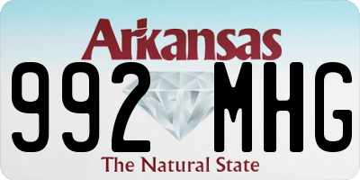 AR license plate 992MHG
