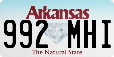 AR license plate 992MHI
