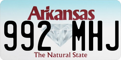 AR license plate 992MHJ
