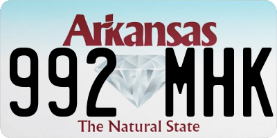 AR license plate 992MHK