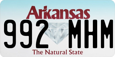 AR license plate 992MHM