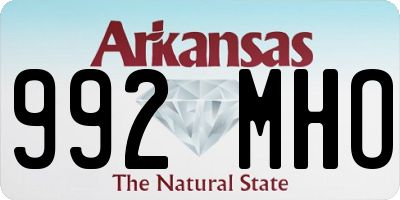 AR license plate 992MHO