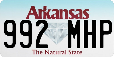 AR license plate 992MHP