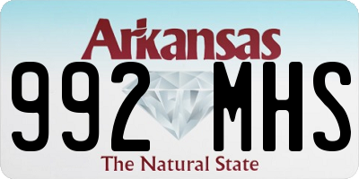 AR license plate 992MHS