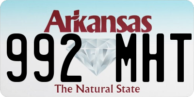 AR license plate 992MHT