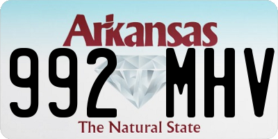 AR license plate 992MHV