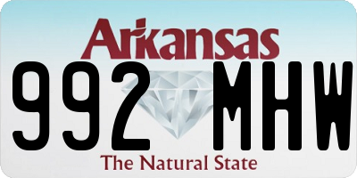 AR license plate 992MHW