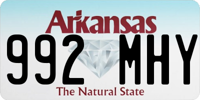 AR license plate 992MHY
