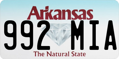 AR license plate 992MIA