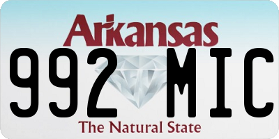 AR license plate 992MIC