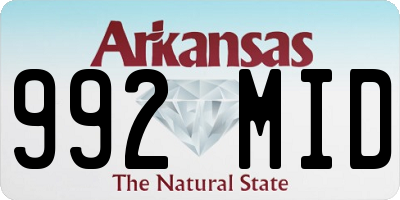 AR license plate 992MID