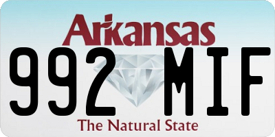 AR license plate 992MIF
