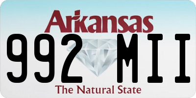 AR license plate 992MII