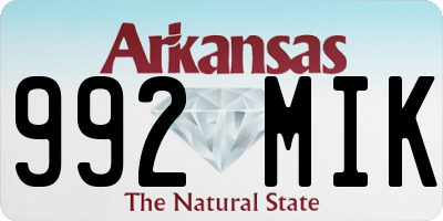 AR license plate 992MIK