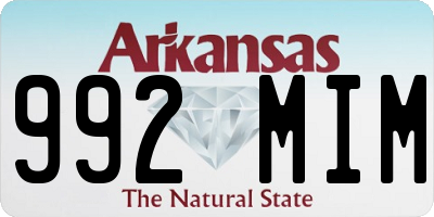 AR license plate 992MIM