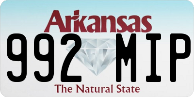 AR license plate 992MIP
