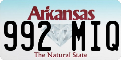 AR license plate 992MIQ
