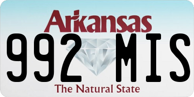 AR license plate 992MIS