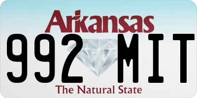 AR license plate 992MIT