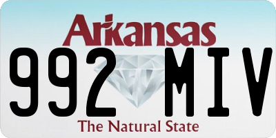 AR license plate 992MIV